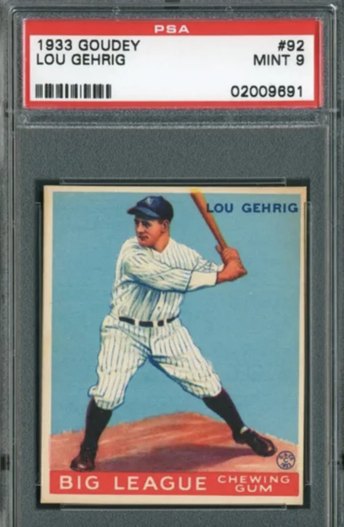 lou gehrig baseball card